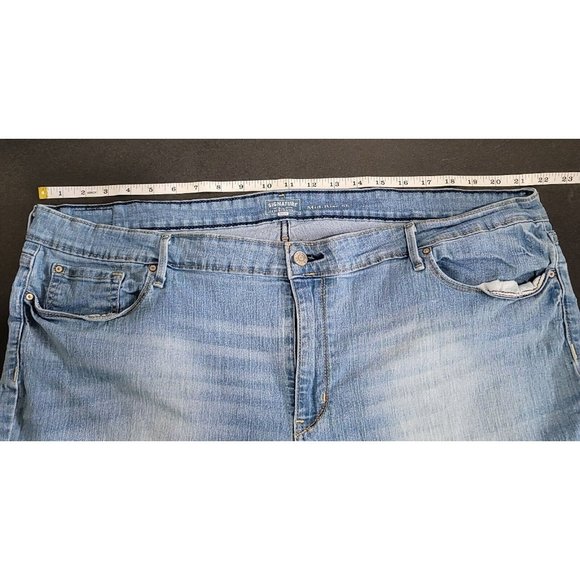 Levi's Strauss Gold Women's 38W X 30L Blue Light Wash Denim Mid Rise Skinny Jean - Picture 7 of 14